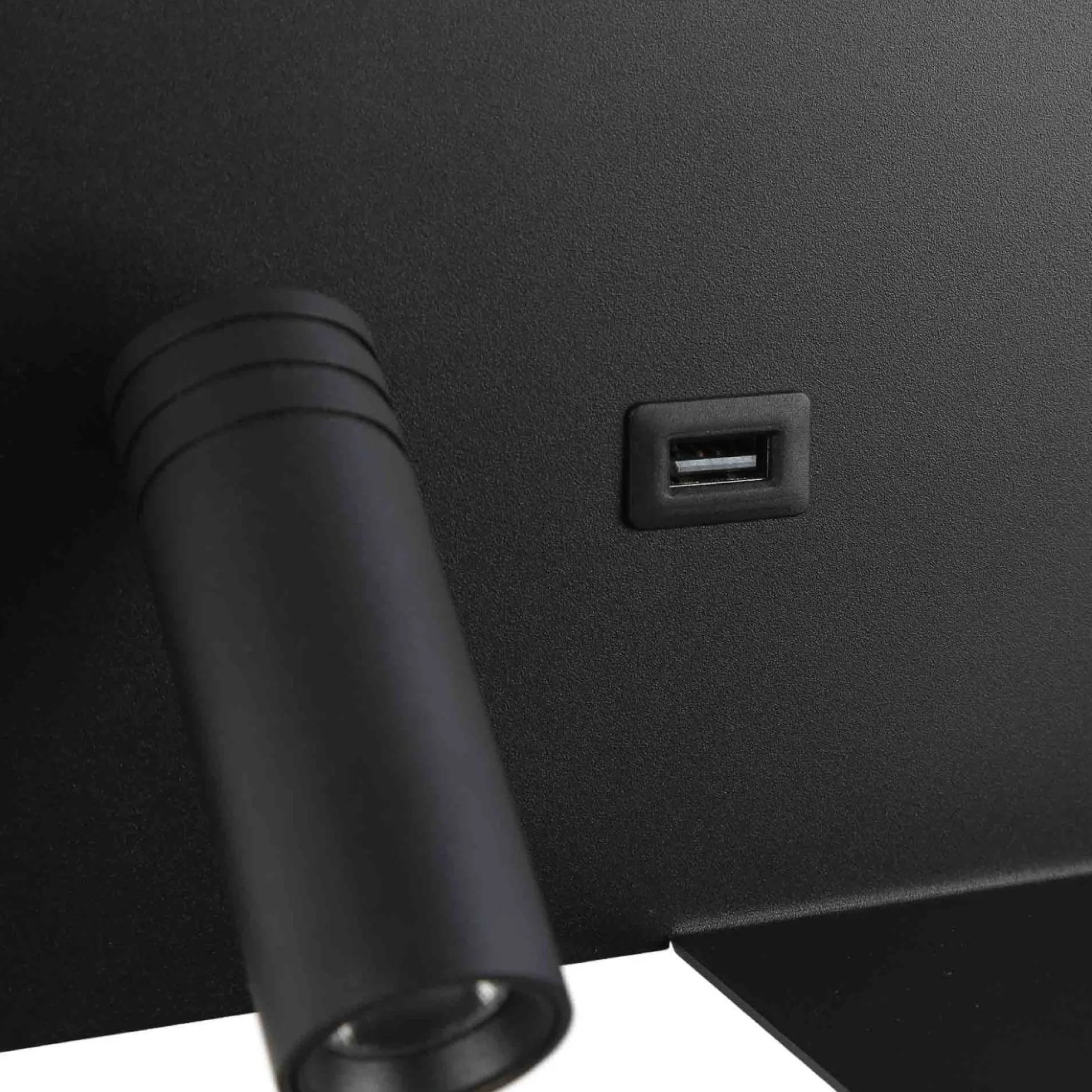 Aplique de pared para lectura con puerto USB "Kerta" - Iluminación doble - 3W+7W, lado izquierdo