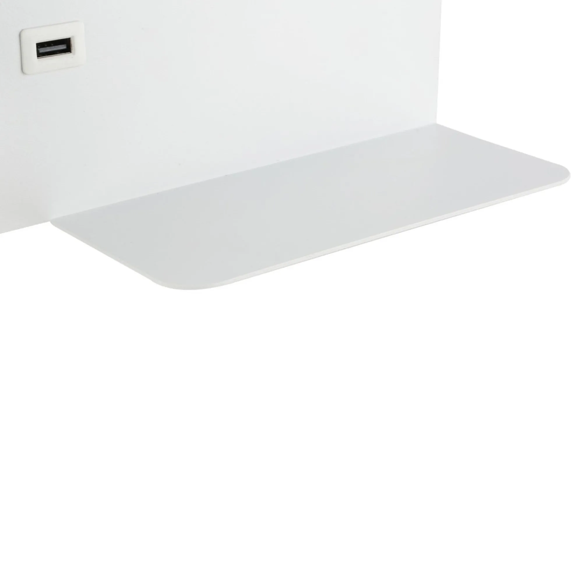 Aplique de pared para lectura con puerto USB "Kerta" - Iluminación doble - 3W+7W, lado izquierdo