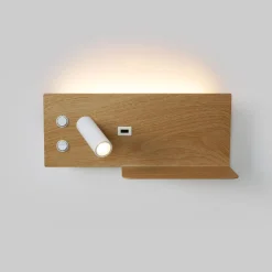 Aplique de pared para lectura con puerto USB