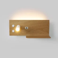 Aplique de pared para lectura con puerto USB