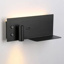 Aplique de pared para lectura con puerto USB