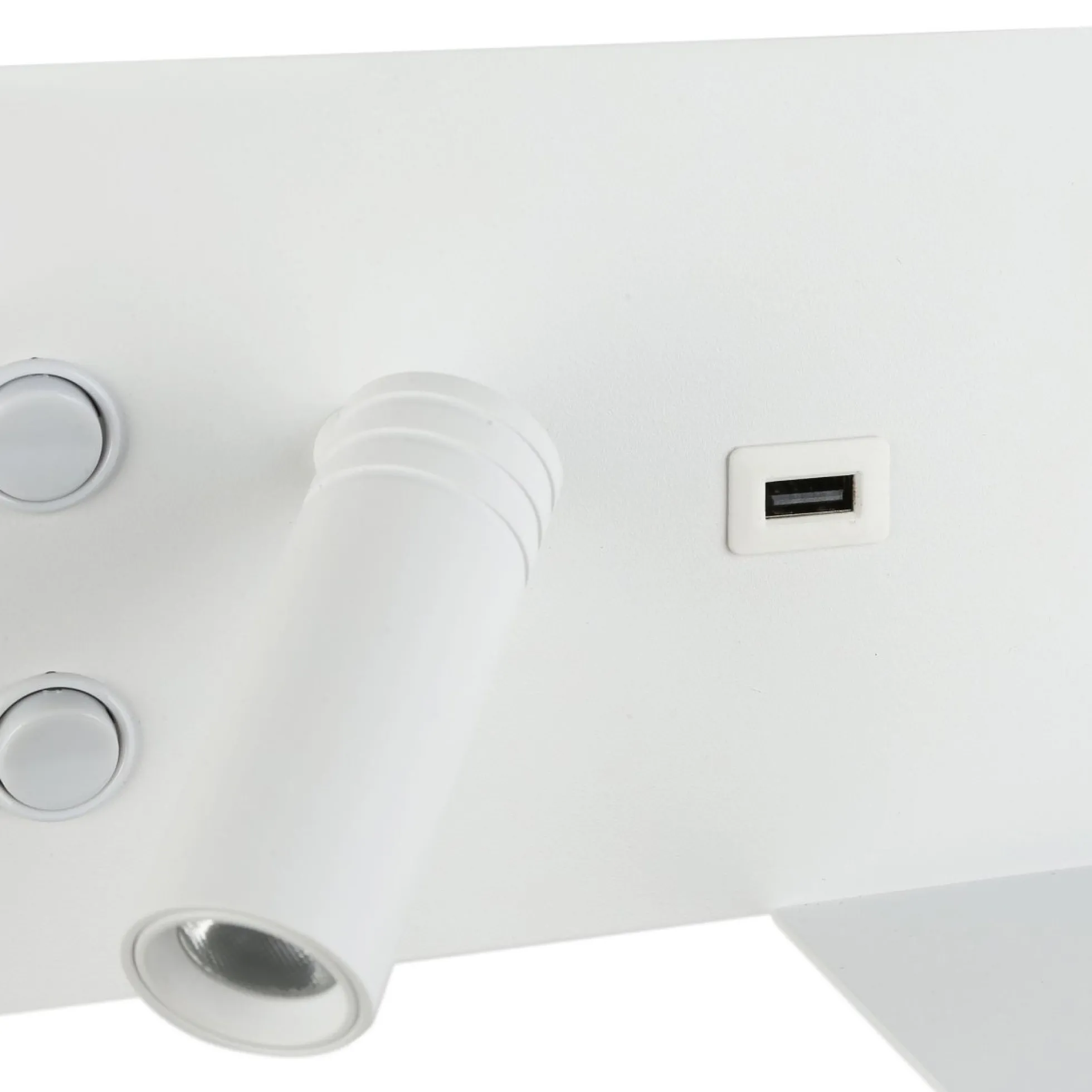 Aplique de pared para lectura con puerto USB "Kerta" - Iluminación doble - 3W+7W, lado izquierdo