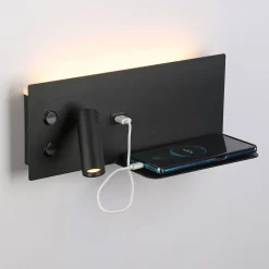 Aplique de pared para lectura con puerto USB