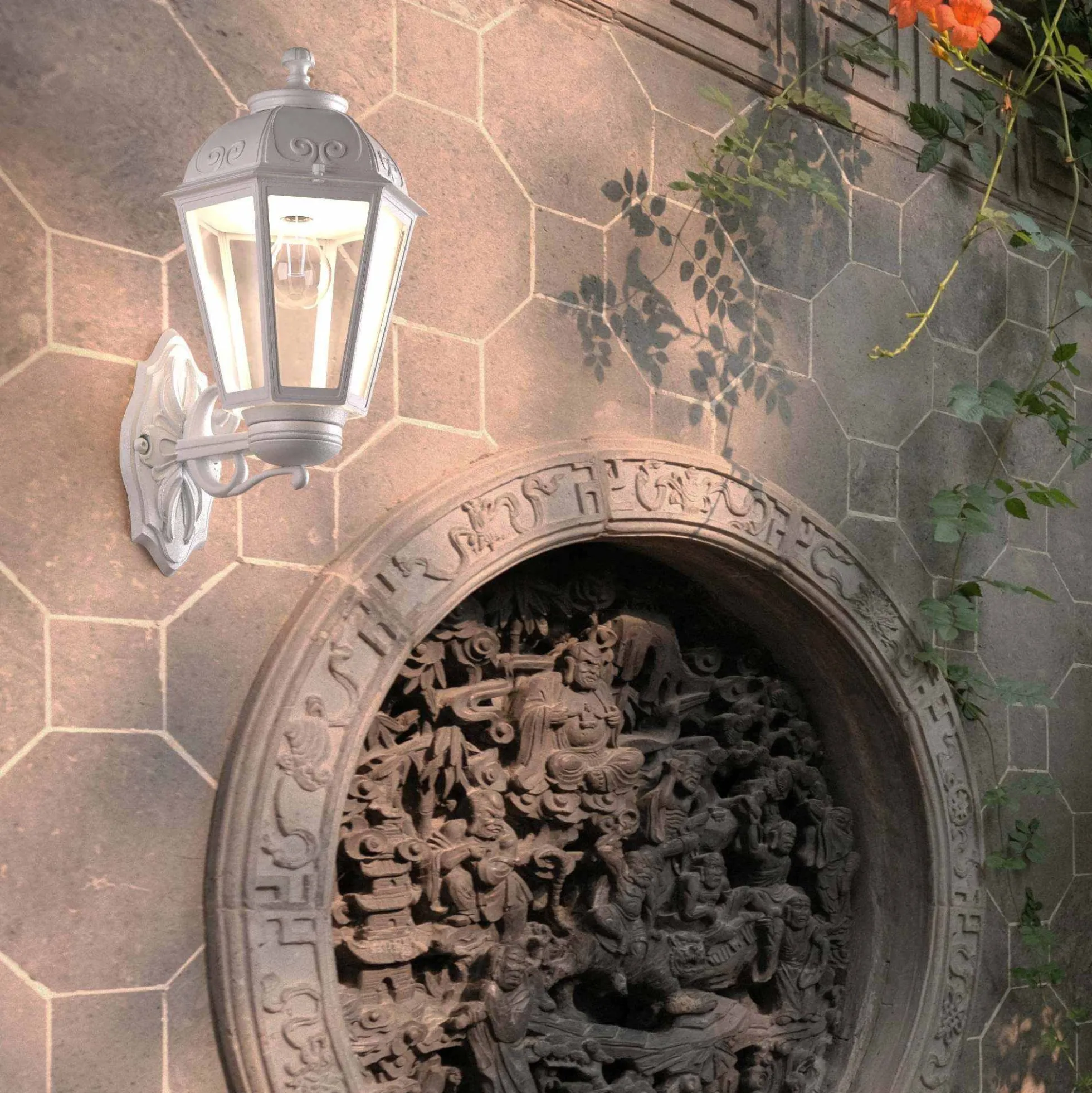 Aplique de pared tipo farol FUMAGALLI "BISSO/SABA" - E27 - IP55