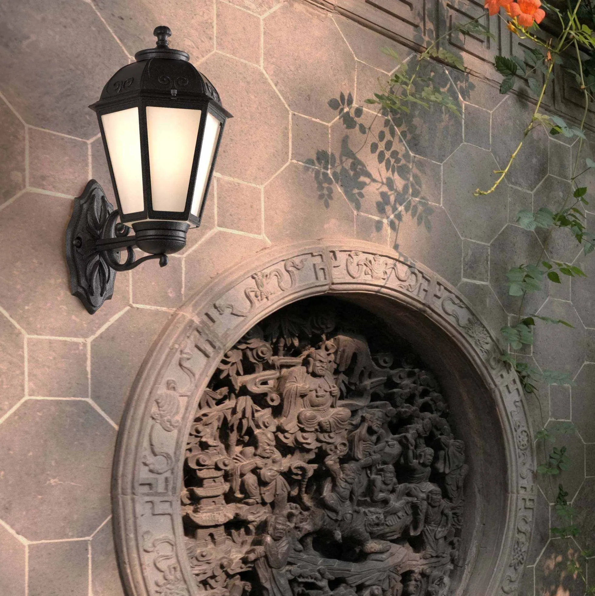 Aplique de pared tipo farol FUMAGALLI "BISSO/SABA" - E27 - IP55