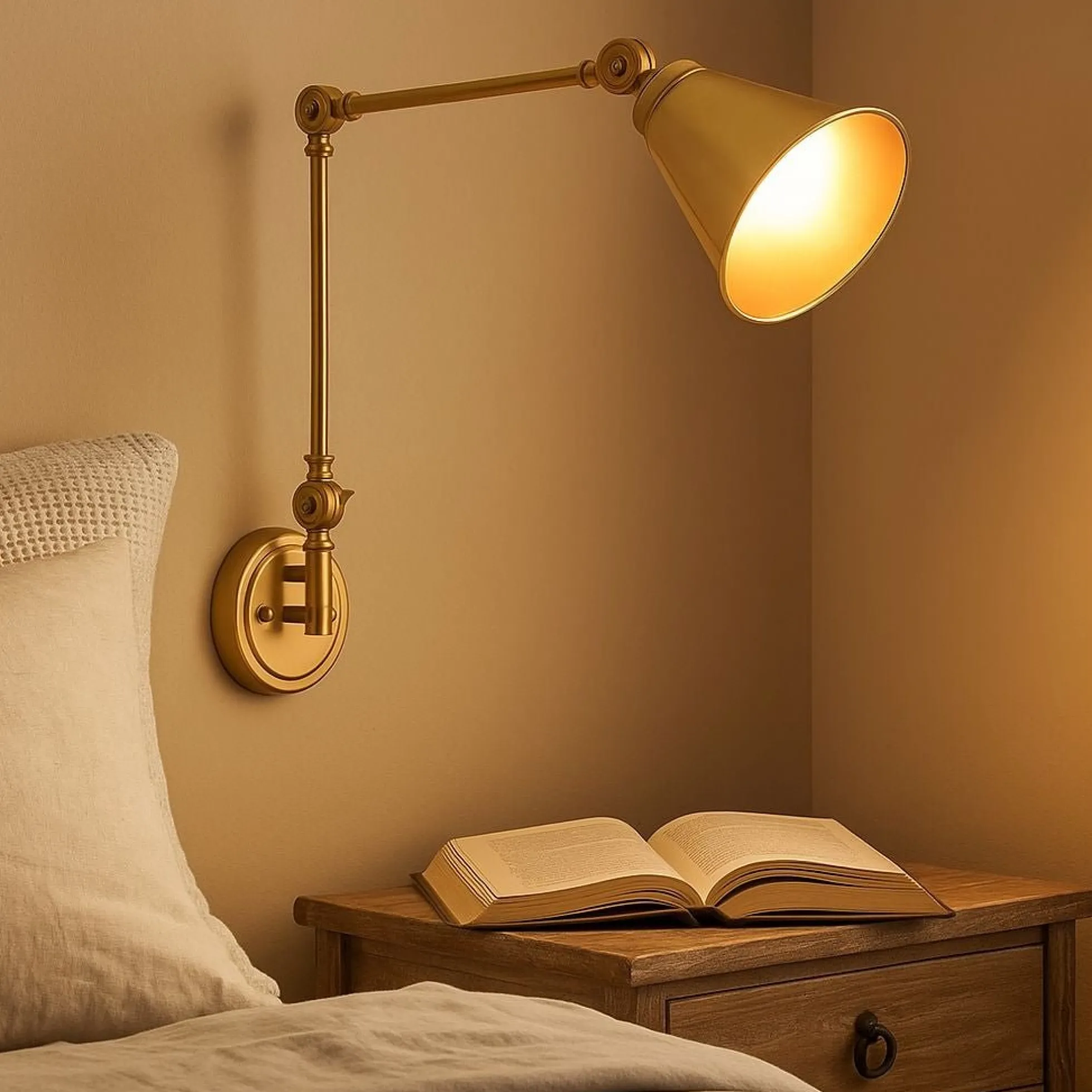 Aplique de pared vintage orientable "Tika"