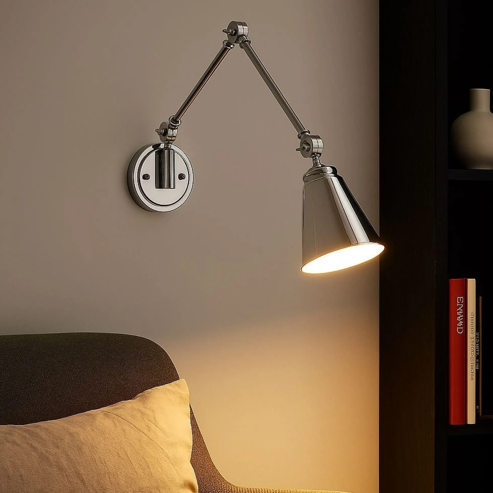 Aplique de pared vintage orientable "Tika"