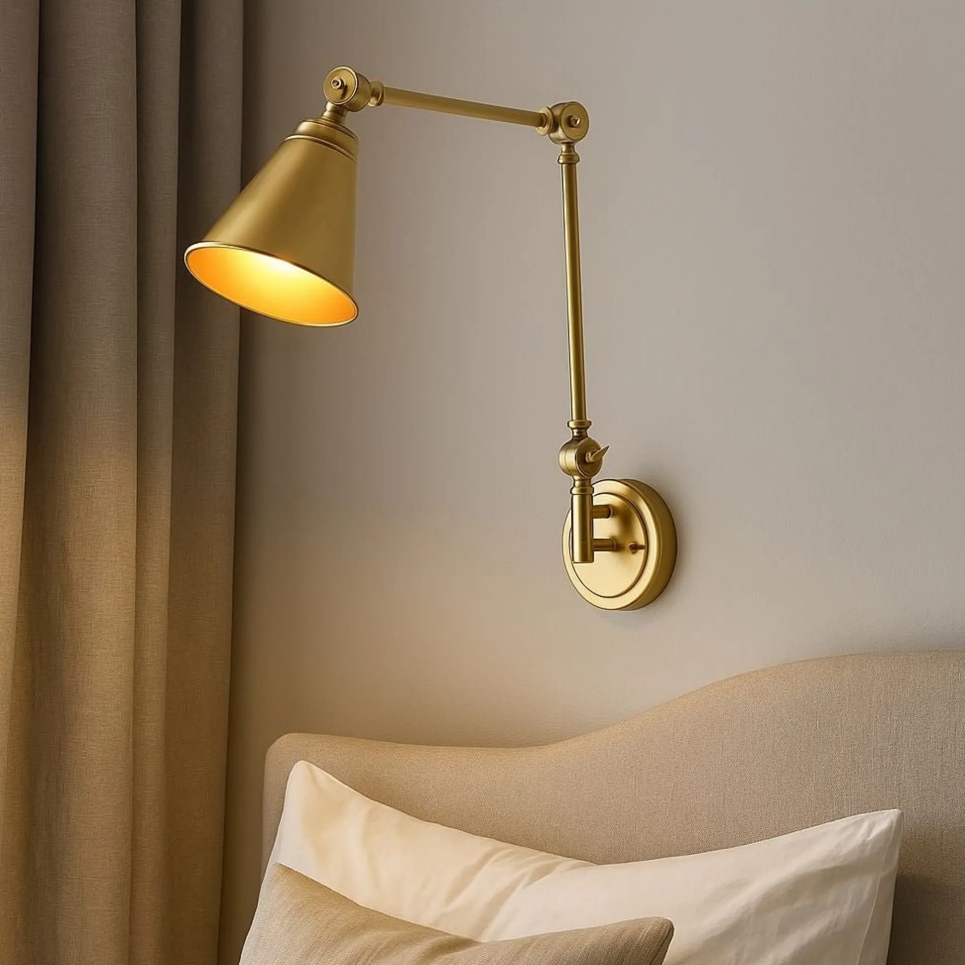 Aplique de pared vintage orientable "Tika"