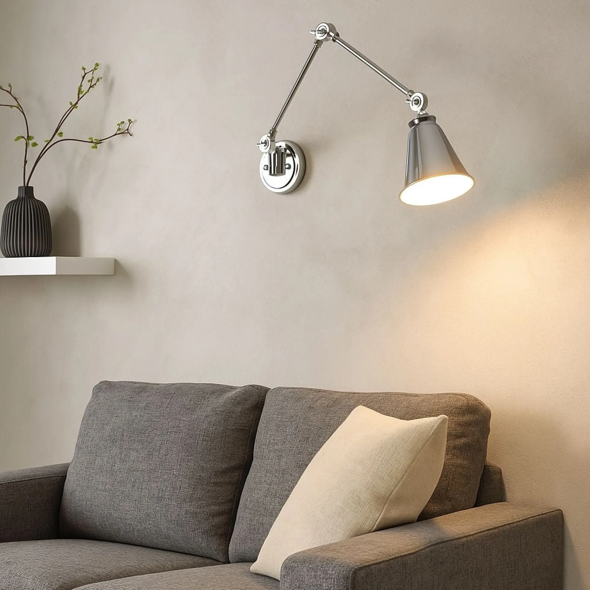 Aplique de pared vintage orientable "Tika"