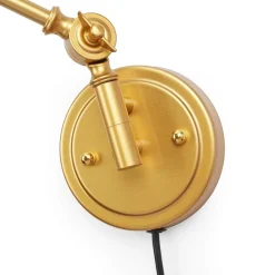 Aplique de pared vintage orientable con cable y enchufe 