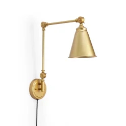 Aplique de pared vintage orientable con cable y enchufe 