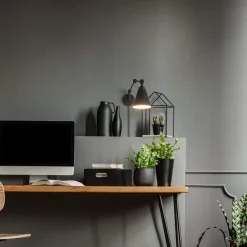 Aplique de pared vintage orientable con cable y enchufe 
