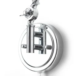 Aplique de pared vintage orientable con cable y enchufe 