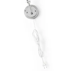 Aplique de pared vintage orientable con cable y enchufe 