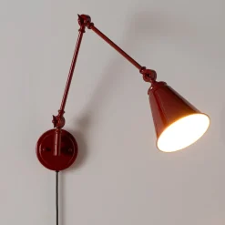 Aplique de pared vintage orientable con cable y enchufe 