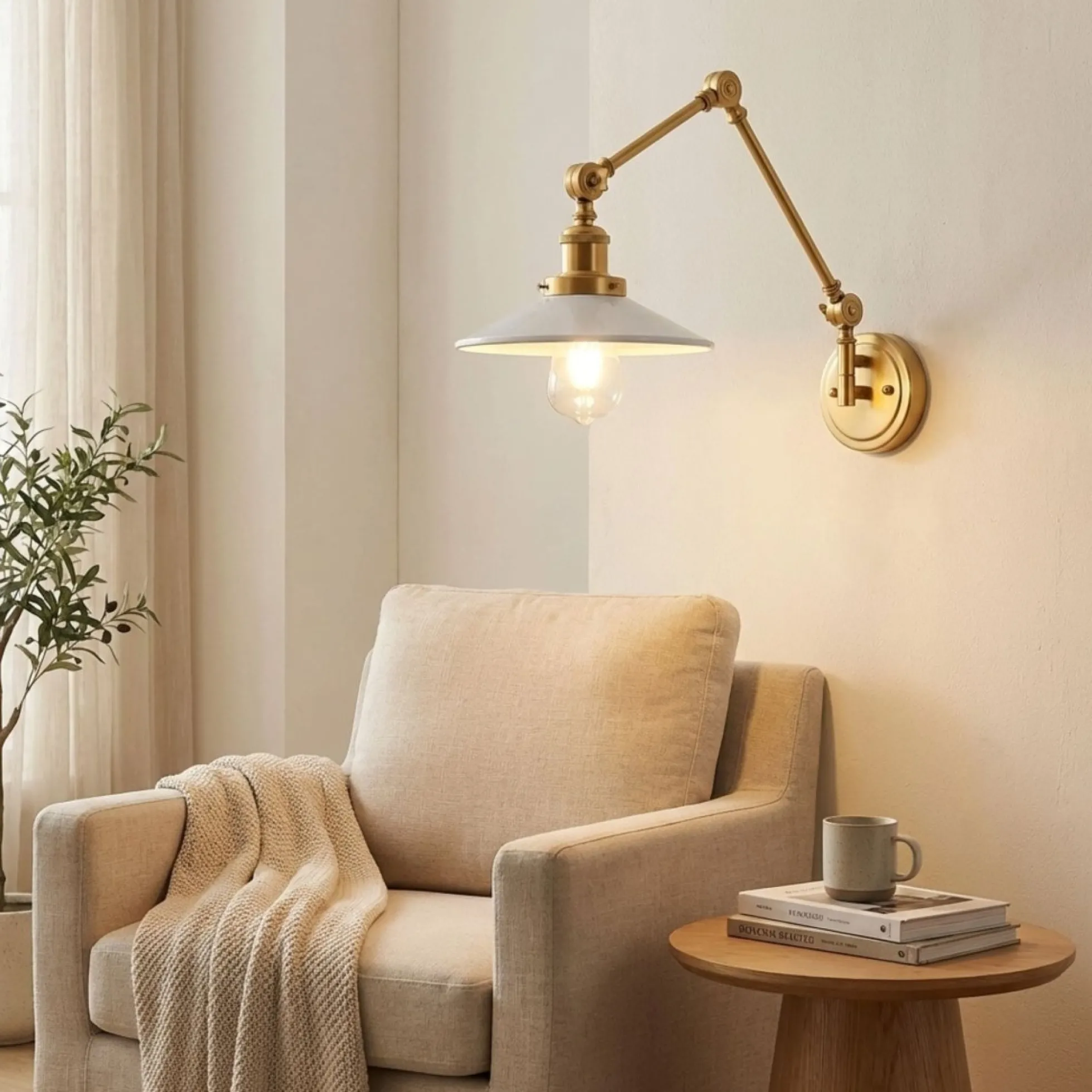 Aplique de pared vintage orientable "Wallen"