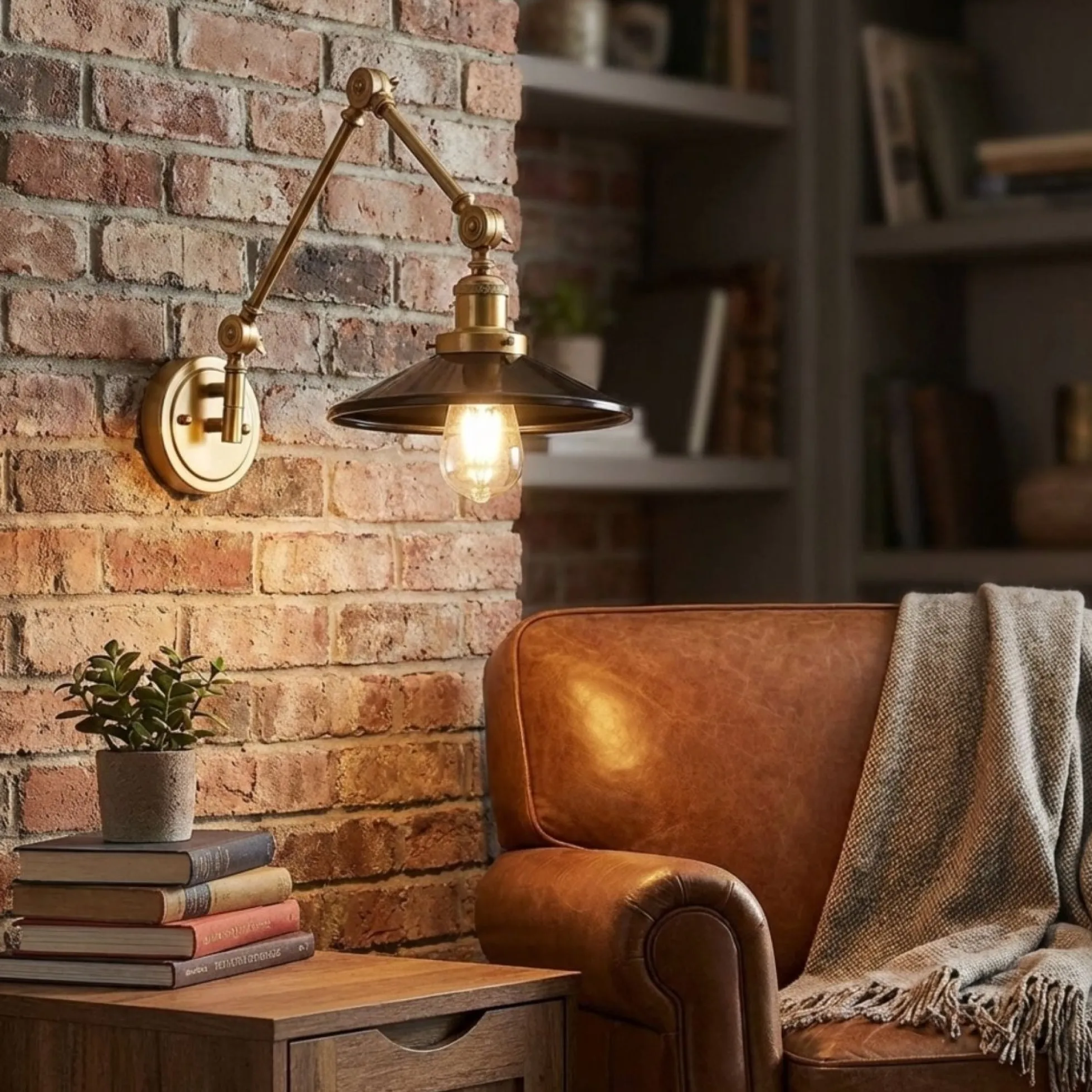Aplique de pared vintage orientable "Wallen"