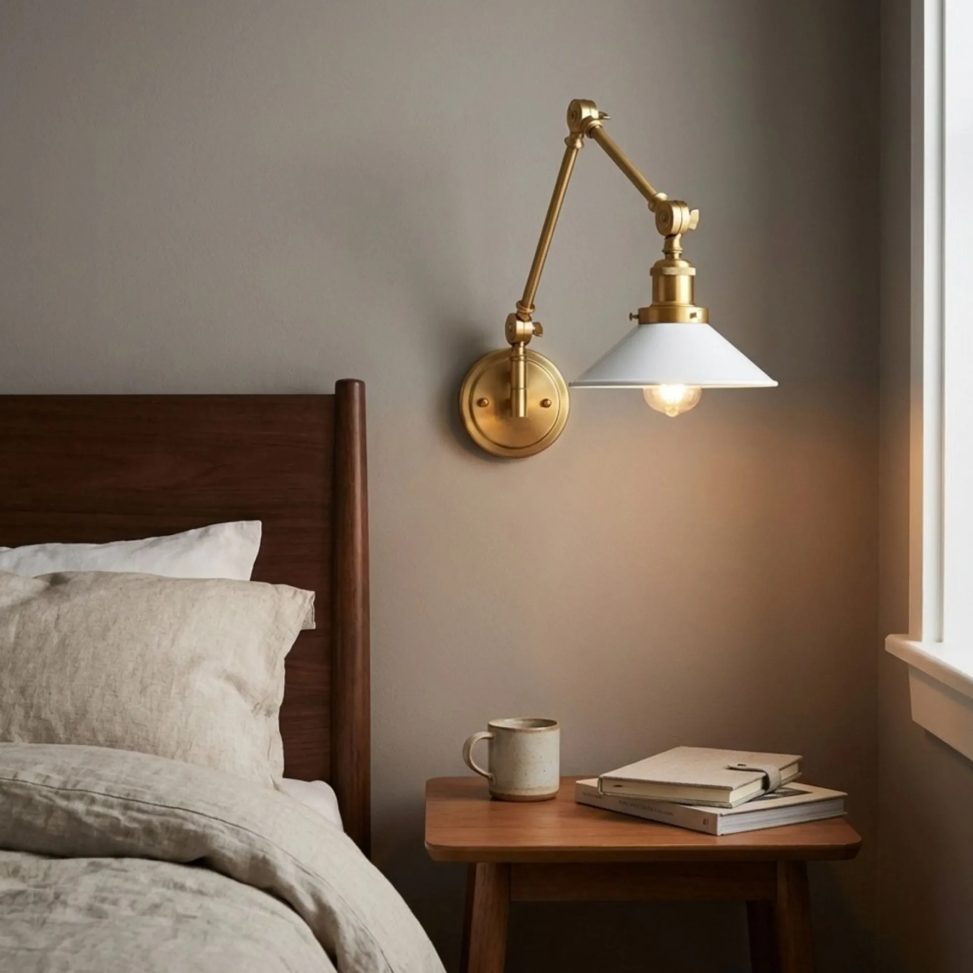 Aplique de pared vintage orientable "Wallen"