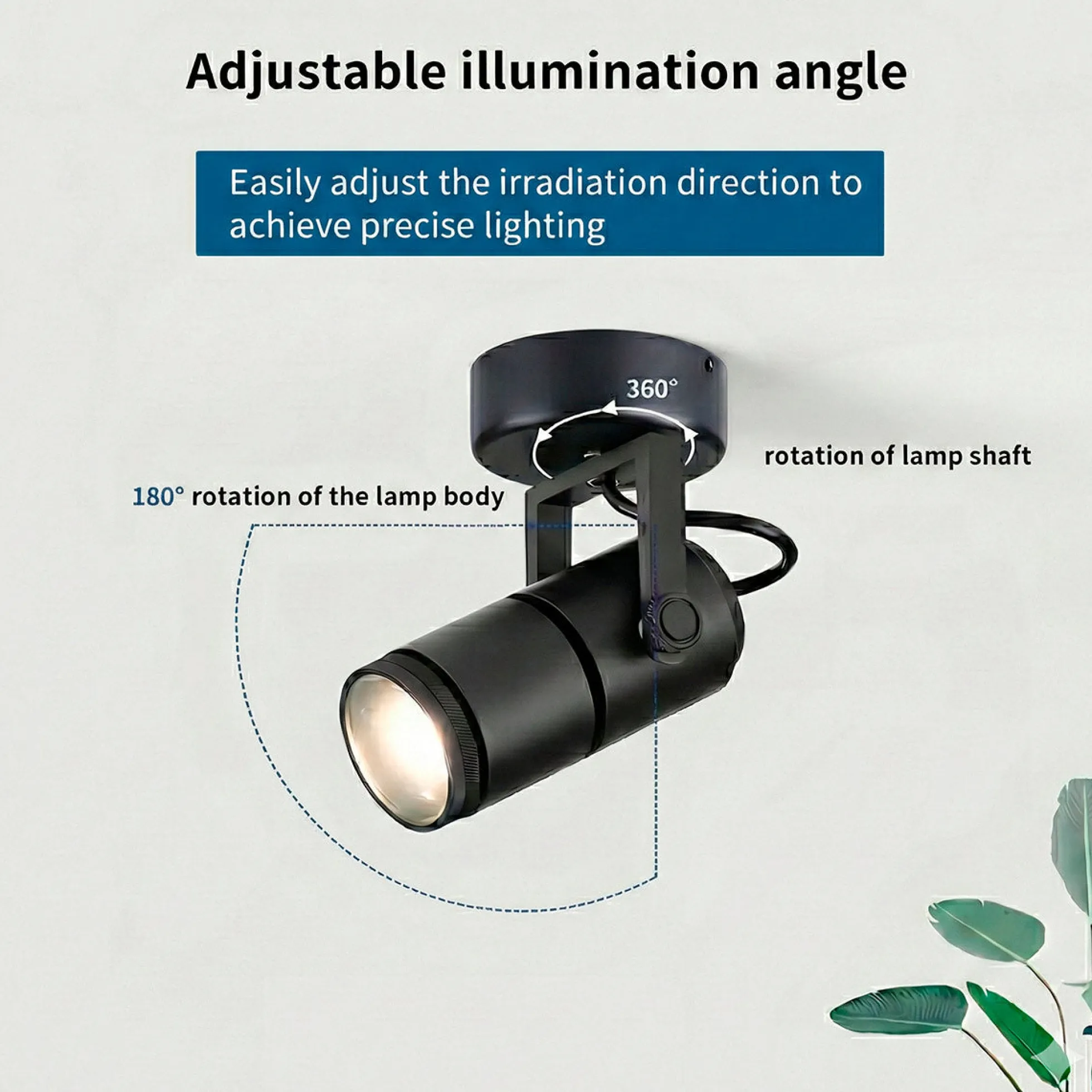 Aplique de pared y techo LED COB "ESCOP" Orientable con ángulo lumínico ajustable - 12W