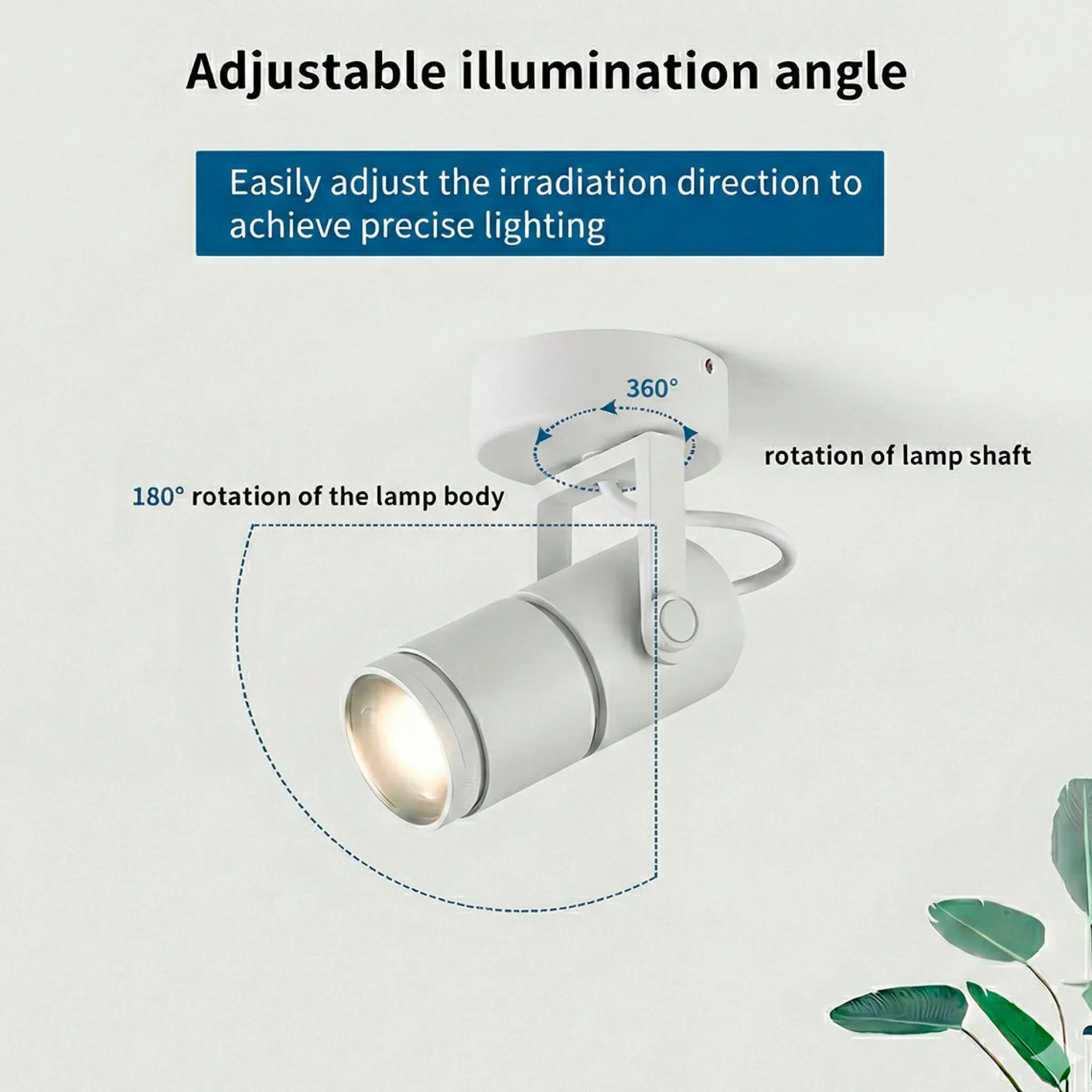 Aplique de pared y techo LED COB "ESCOP" Orientable con ángulo lumínico ajustable - 12W