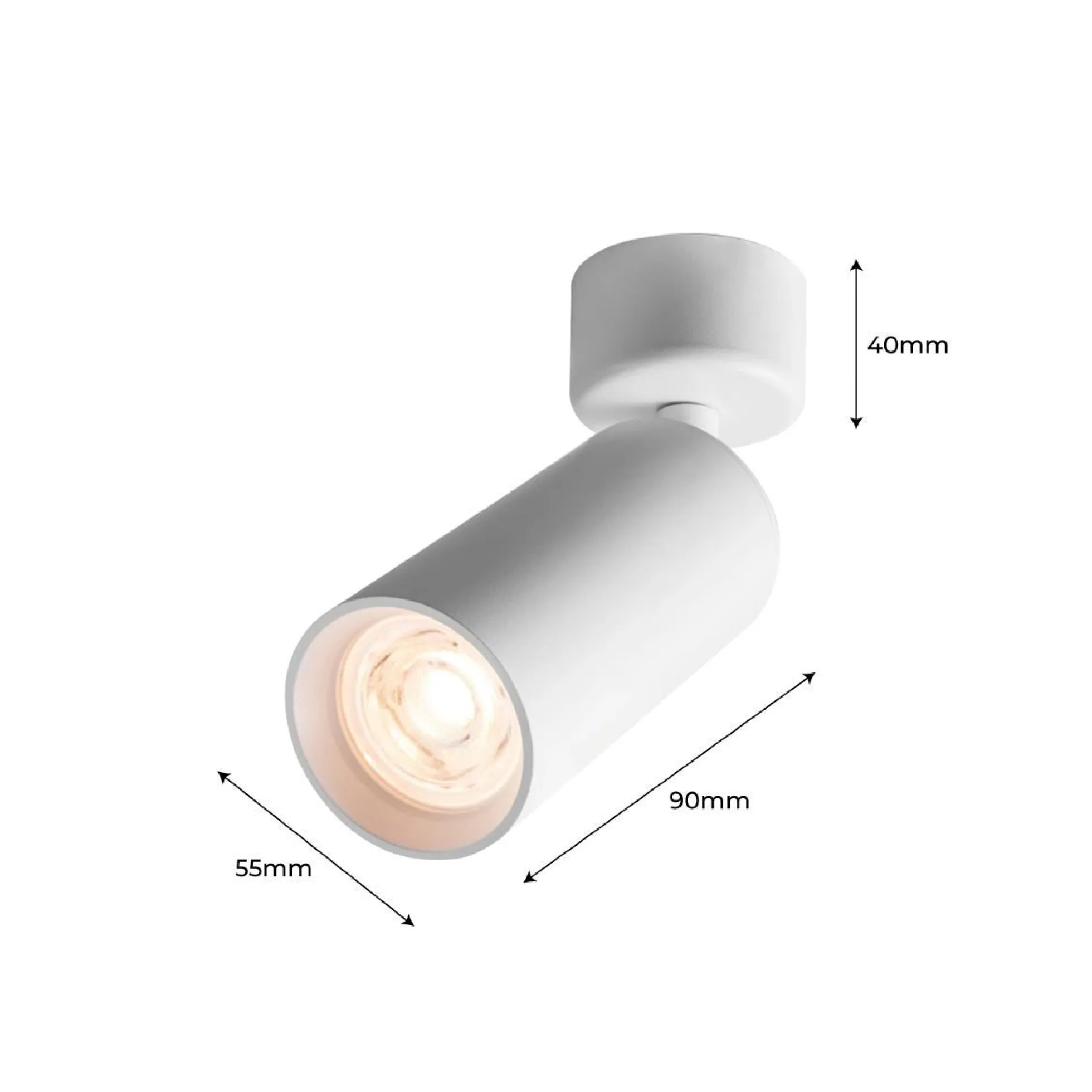 Aplique de pared y techo "TUB" - GU10 - Orientable 360º