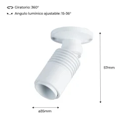Aplique de techo con zoom - Orientable - 2700K - 3W