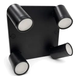 Aplique de techo cuadrado orientable - 4 x GU10 - Bajo UGR