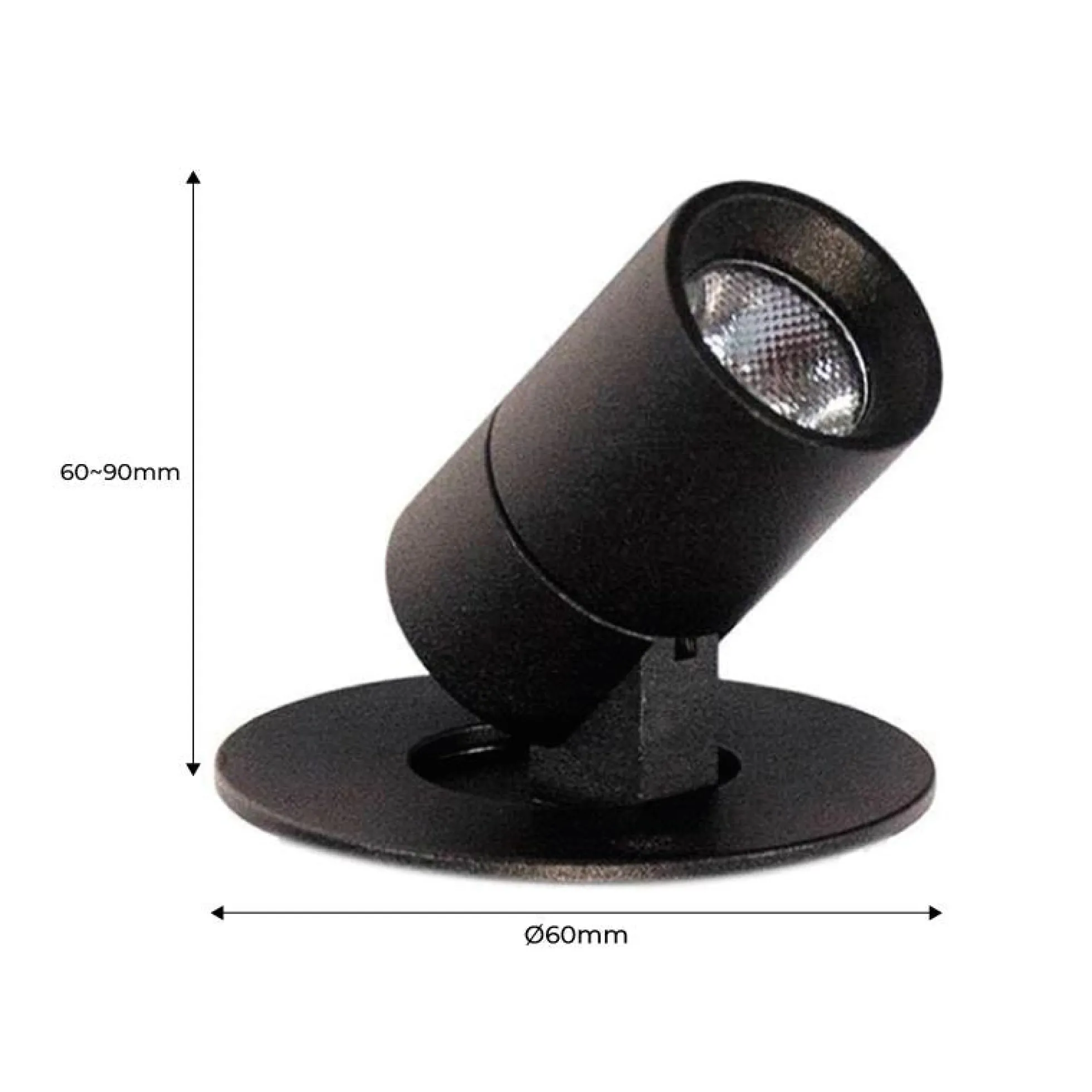 Aplique de techo LED empotrable 3W - Orientable - Chip CREE