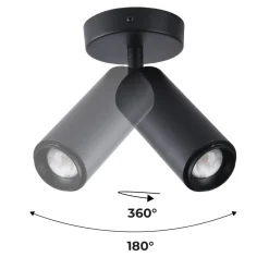 Aplique de techo LED orientable 8W - Ángulo ajustable - 2800K