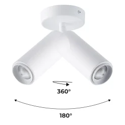 Aplique de techo LED orientable 8W - Ángulo ajustable - 2800K