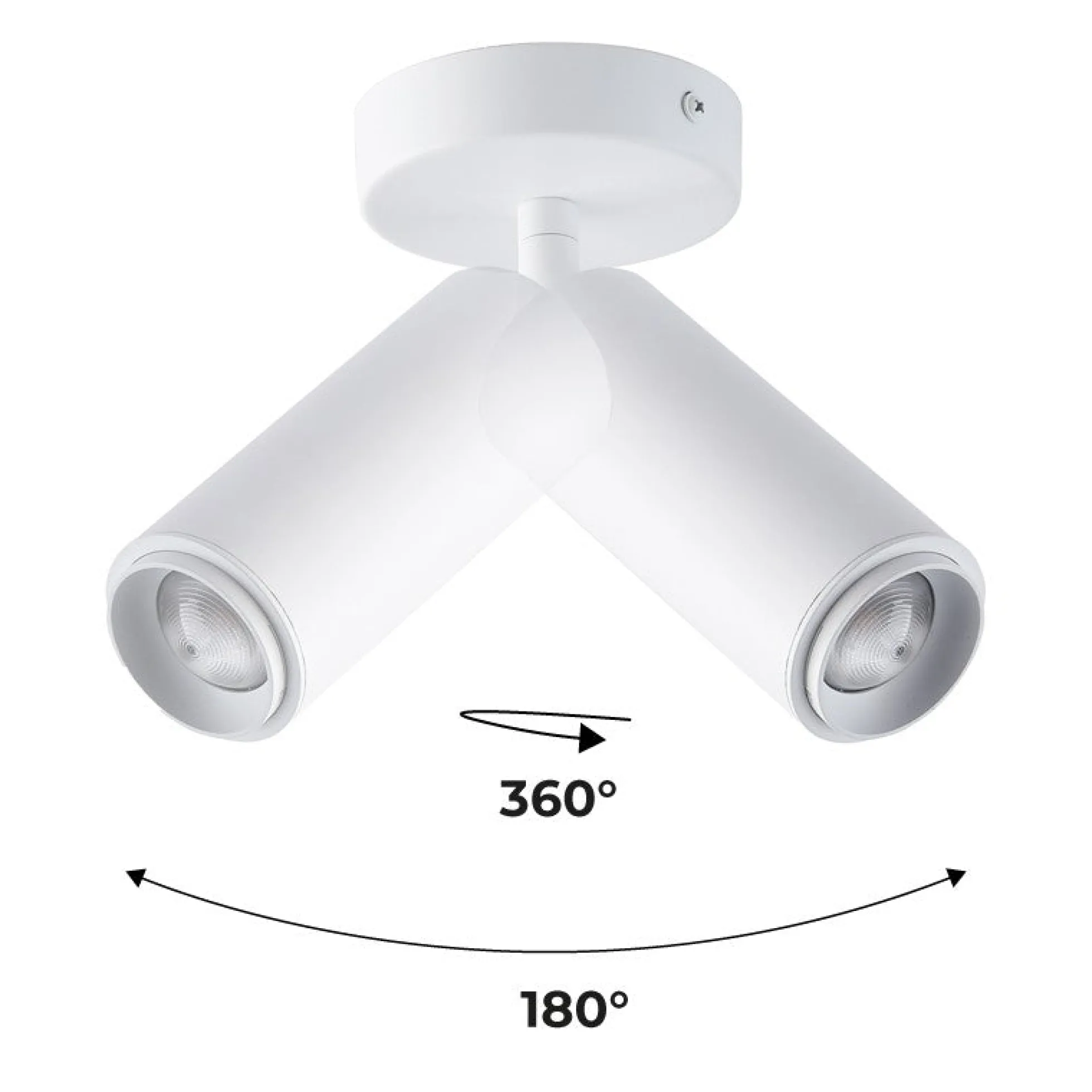 Aplique de techo LED orientable 8W - Ángulo ajustable - 2800K
