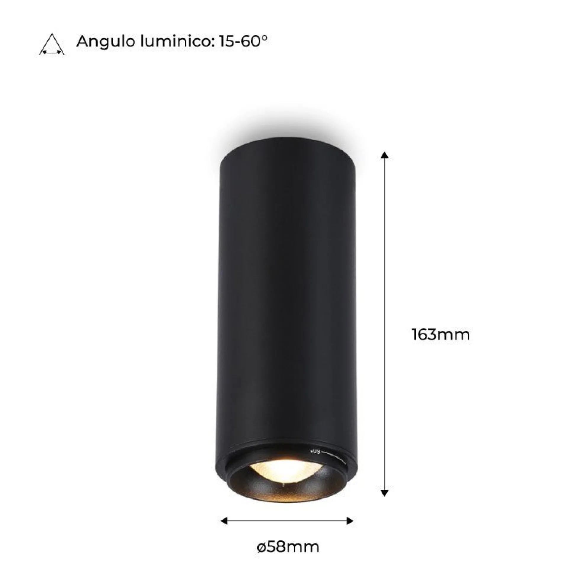 Aplique de techo LED 8W - Ángulo lumínico ajustable - 2800K