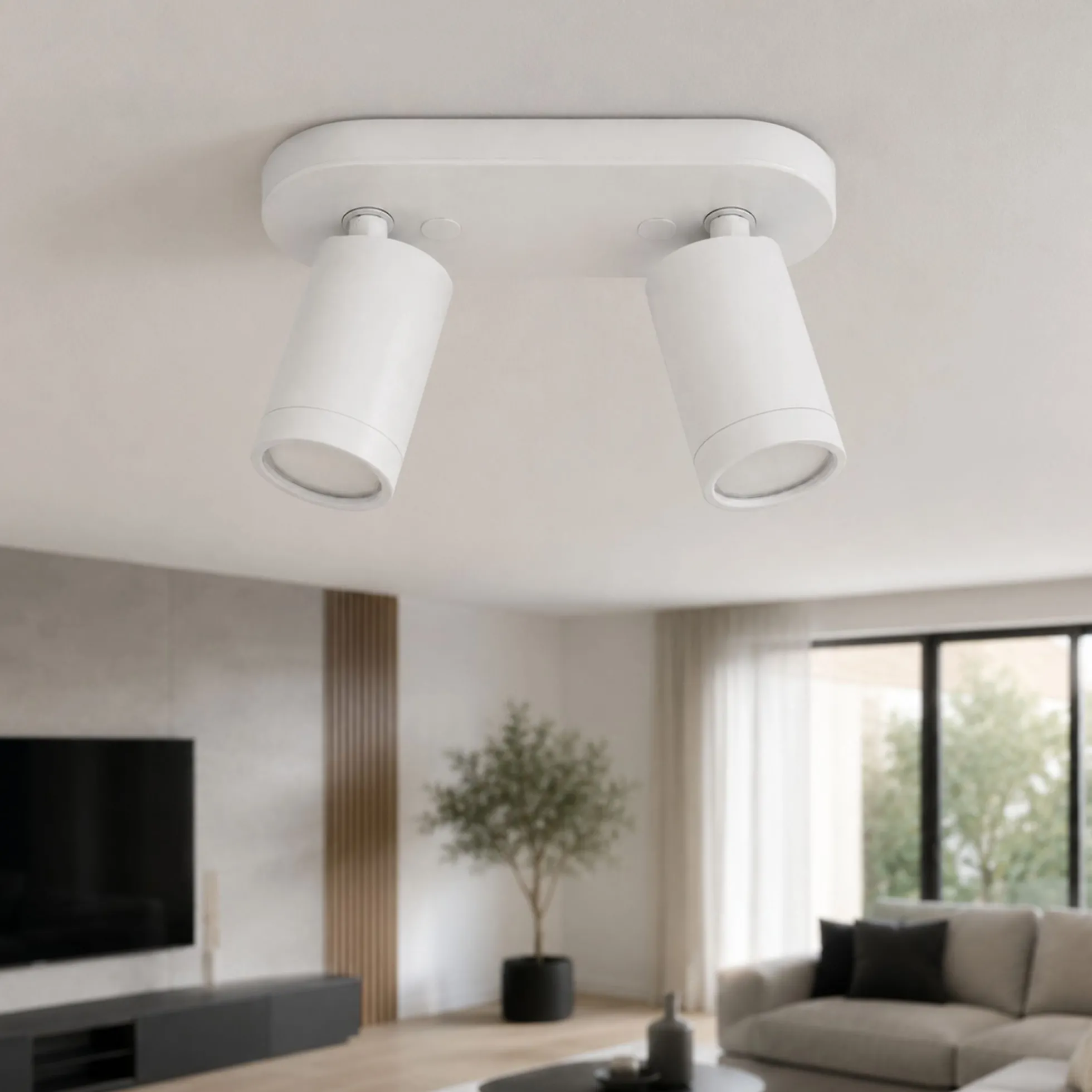 Aplique de techo orientable - 2 x GU10 - Bajo UGR