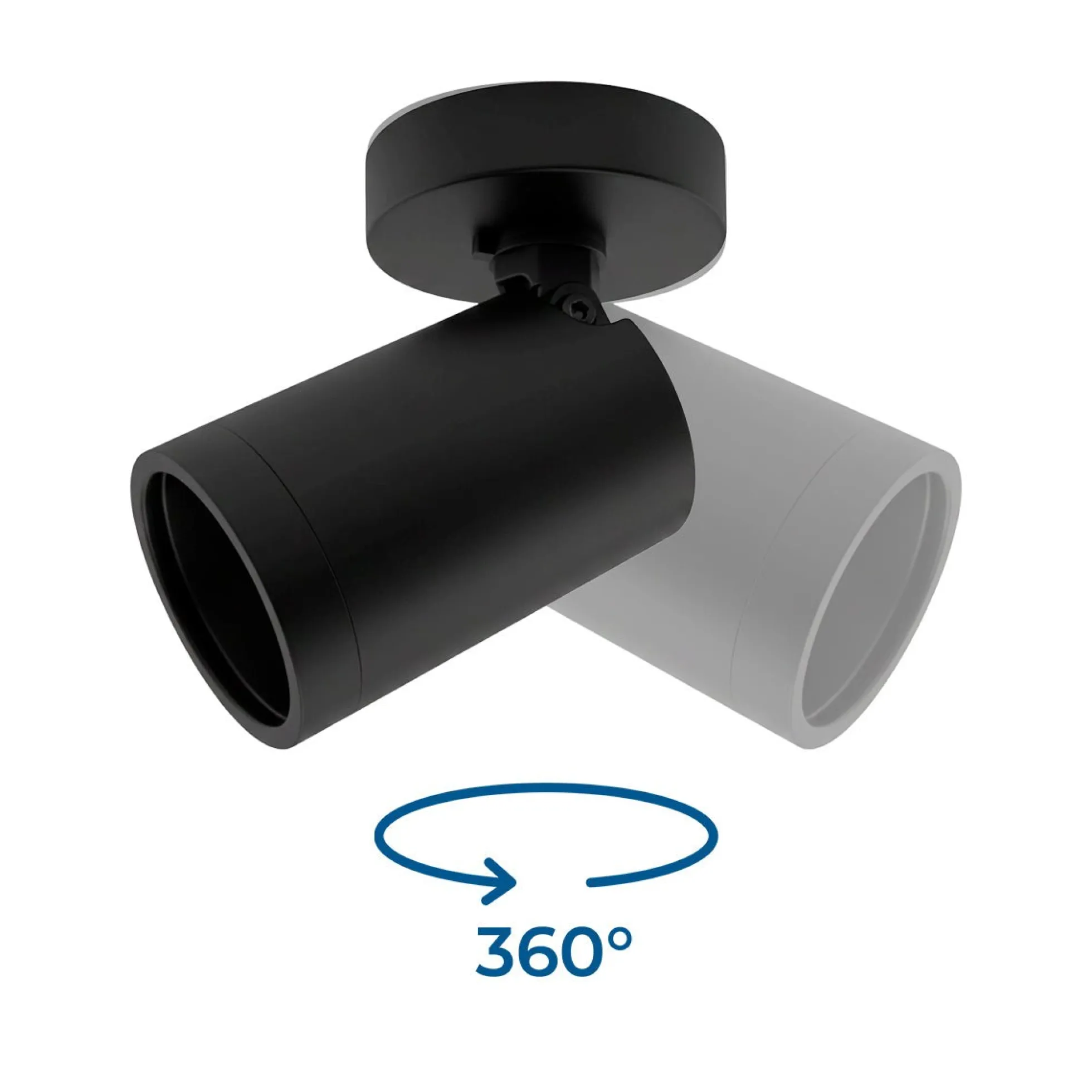 Aplique de techo para bombilla GU10 - Orientable - Bajo UGR