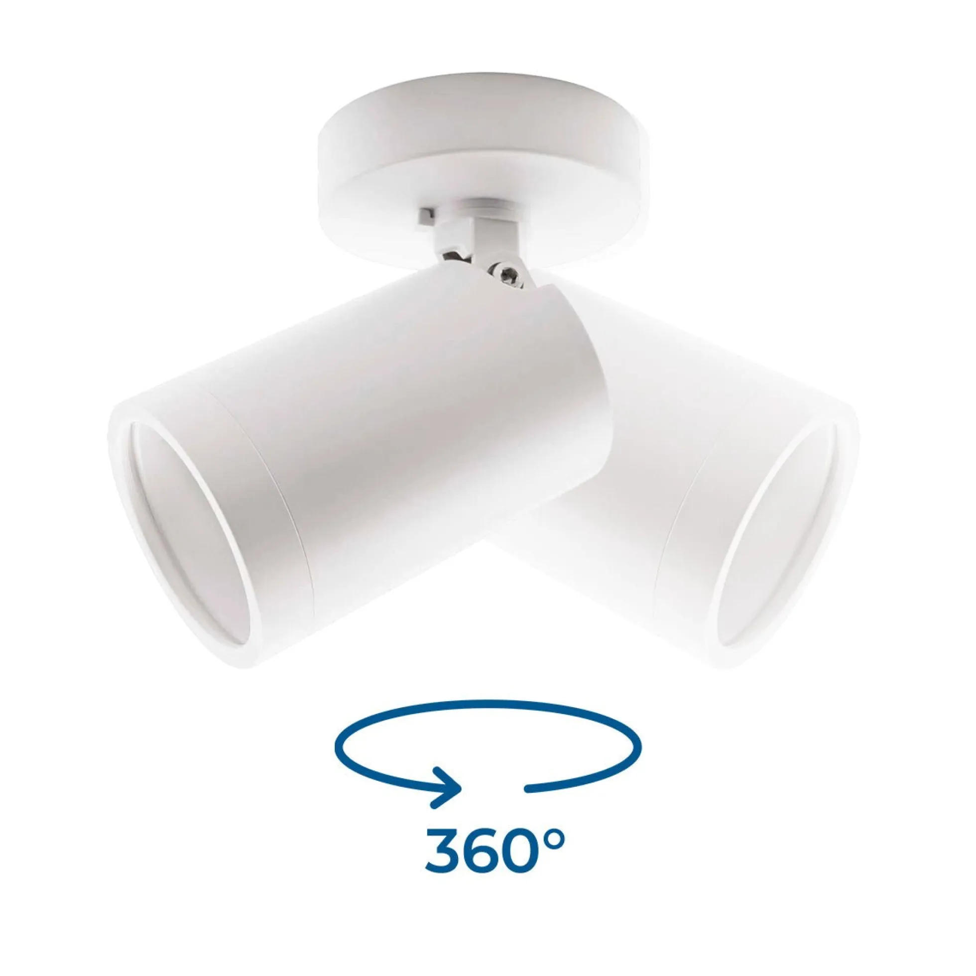 Aplique de techo para bombilla GU10 - Orientable - Bajo UGR