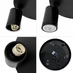 Aplique de techo redondo orientable - 3 x GU10 - Bajo UGR