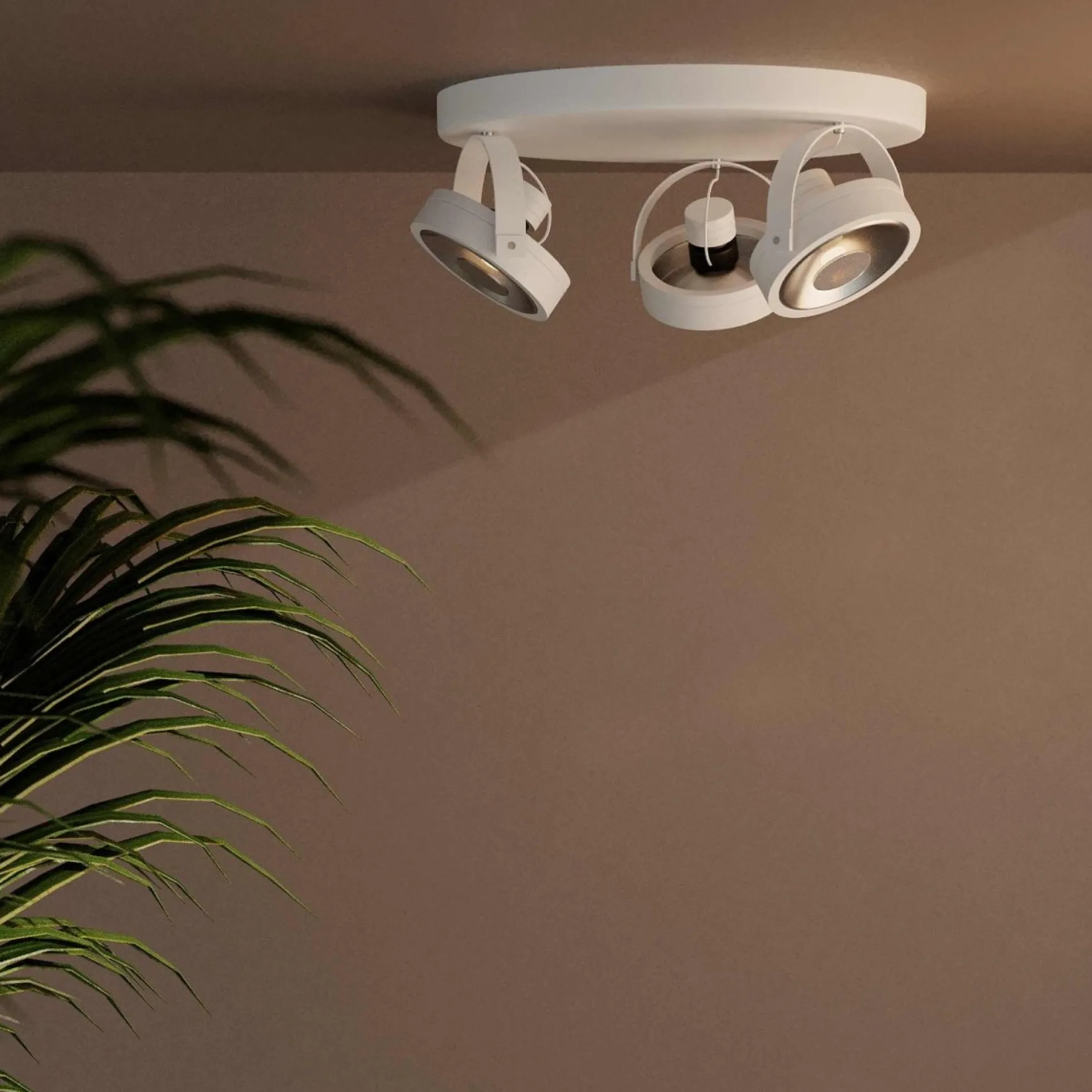 Aplique de techo triple orientable "IRIS 3" + 3 bombillas AR111