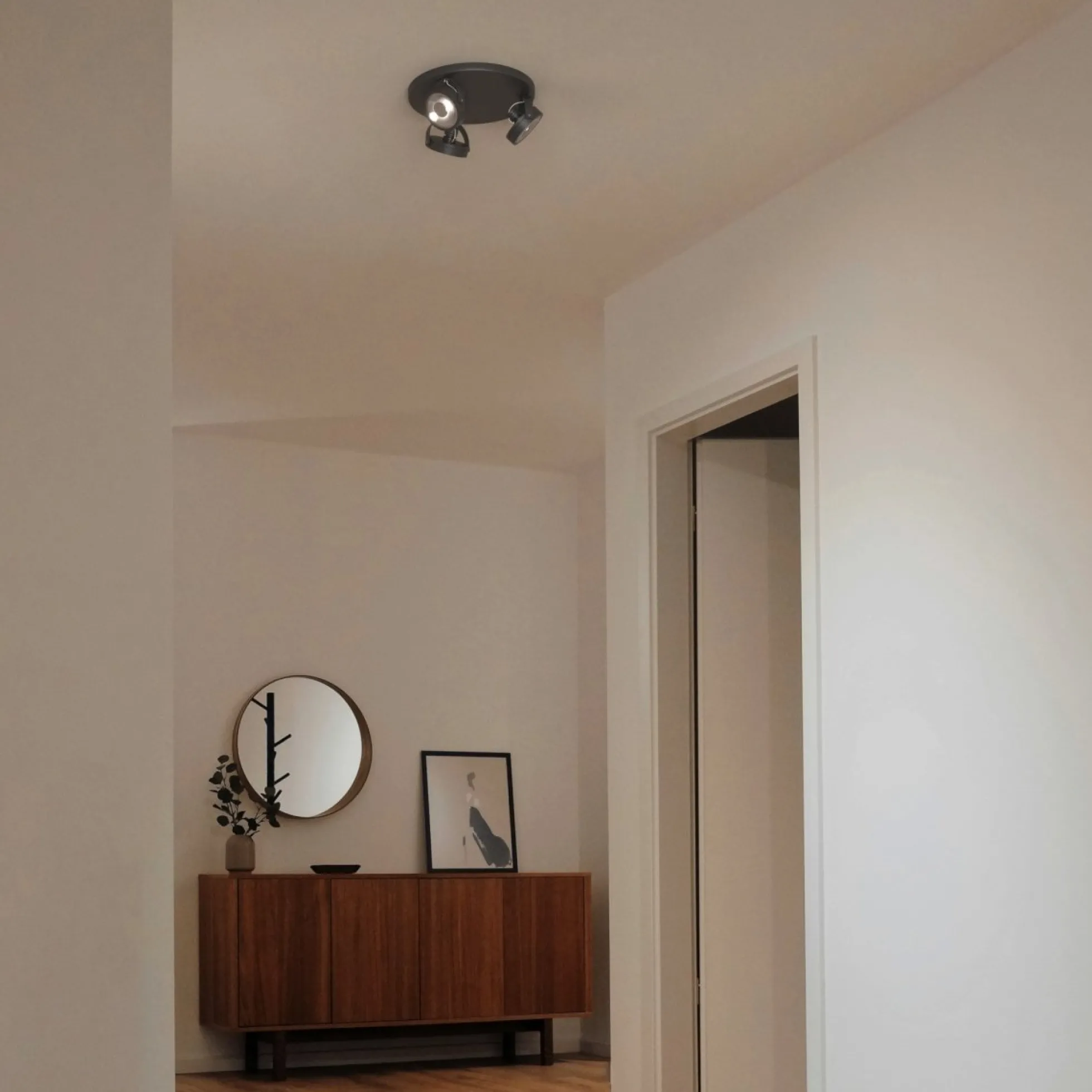 Aplique de techo triple orientable "IRIS 3" + 3 bombillas AR111