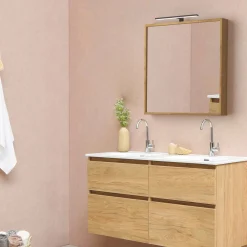 Aplique espejo baño LED - 30cm - 5W | Fijación en espejo y mueble