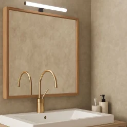 Aplique espejo baño LED tubular - 30cm - 5W | 3 formas de fijación