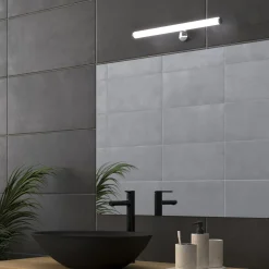 Aplique espejo baño LED tubular - 30cm - 5W | 3 formas de fijación
