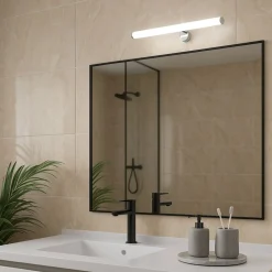 Aplique espejo baño LED tubular - 30cm - 5W | 3 formas de fijación