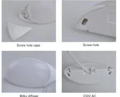 Aplique LED para BAJOMUEBLES color blanco 3W 230V