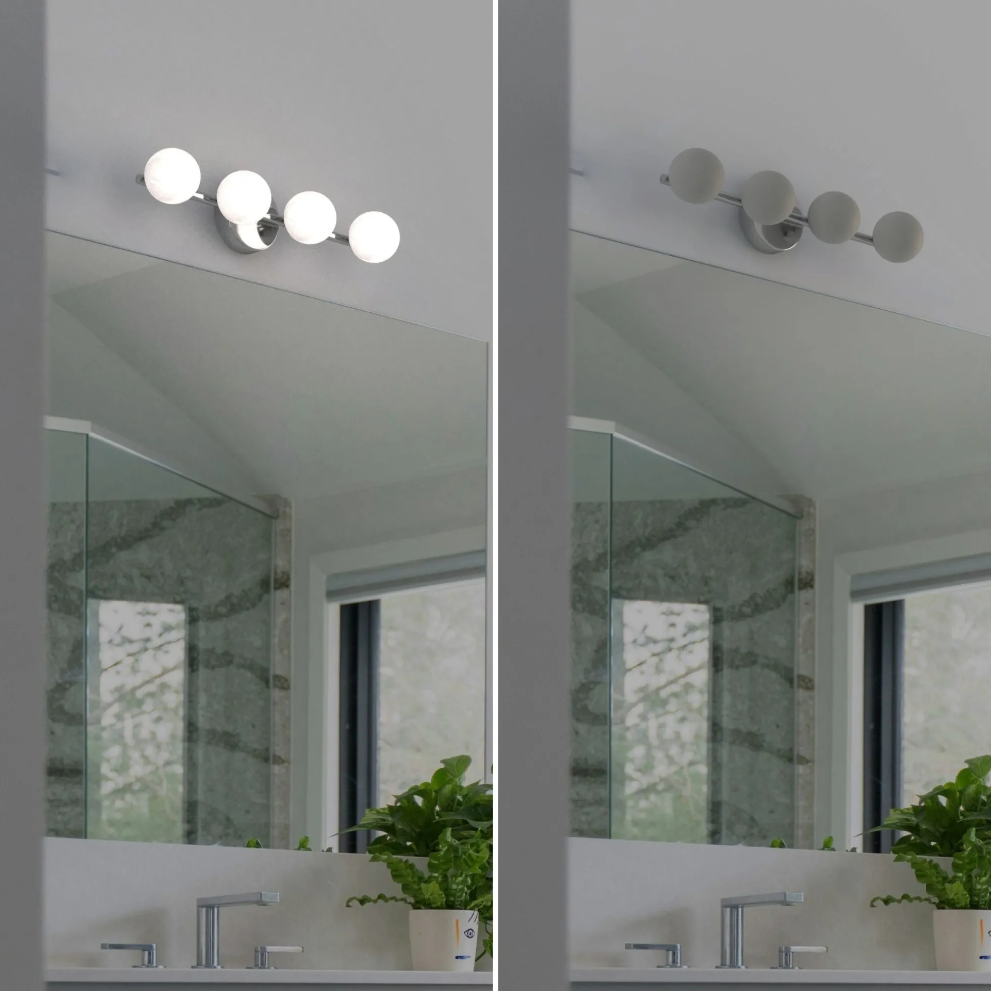Aplique LED para baño - Esferas frontales - 12W - 4000K