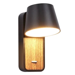 Aplique LED para Dormitorio de Madera rotatorio 
