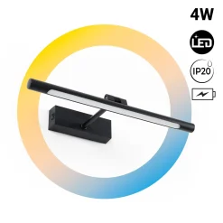 Aplique LED tubular con batería - 4W - Mando a distancia - CCT + DIM + Temporizador