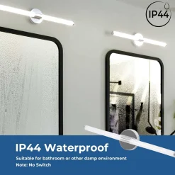 Aplique LED tubular para baño - 8W - 720lm - IP44 - 60cm