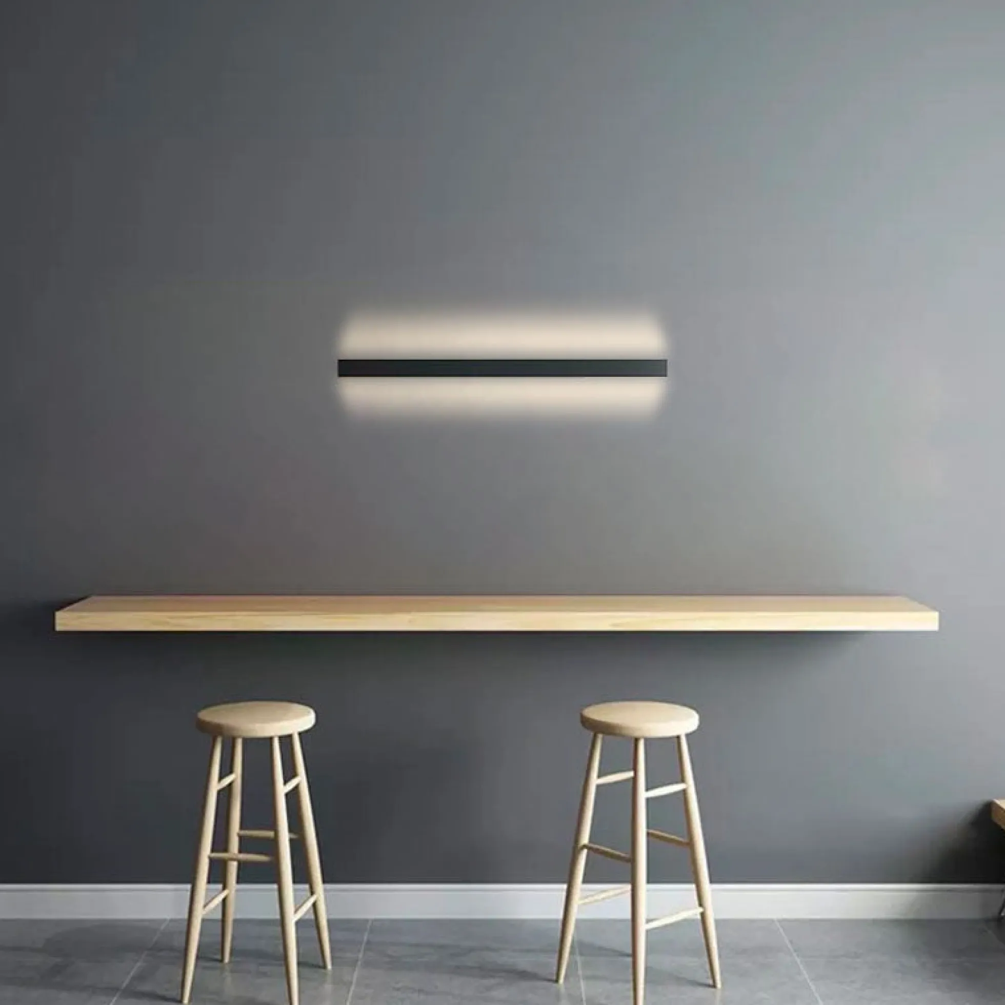 Aplique lineal de pared LED integrado - 13W - 60cm - IP20