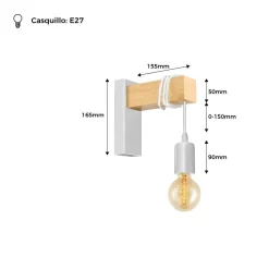 Apliques de pared rústicos de madera 