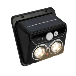 Aplique solar exterior de pared con sensor PIR - 1W (2x0,5W) - IP44